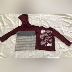 The Children’s Place 4T Maroon Long Sleeve shirt bundle of 2